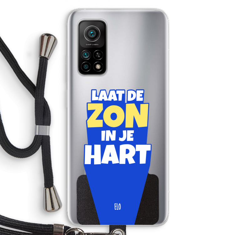 Laat de zon in je hart: Xiaomi Mi 10T 5G Transparant Hoesje met koord