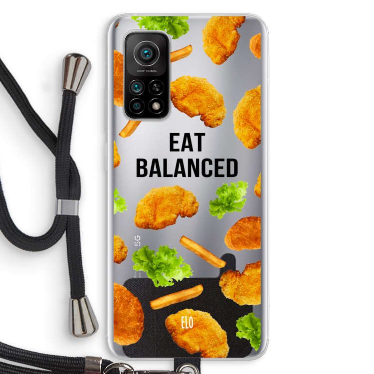Eat Balanced: Xiaomi Mi 10T 5G Transparant Hoesje met koord