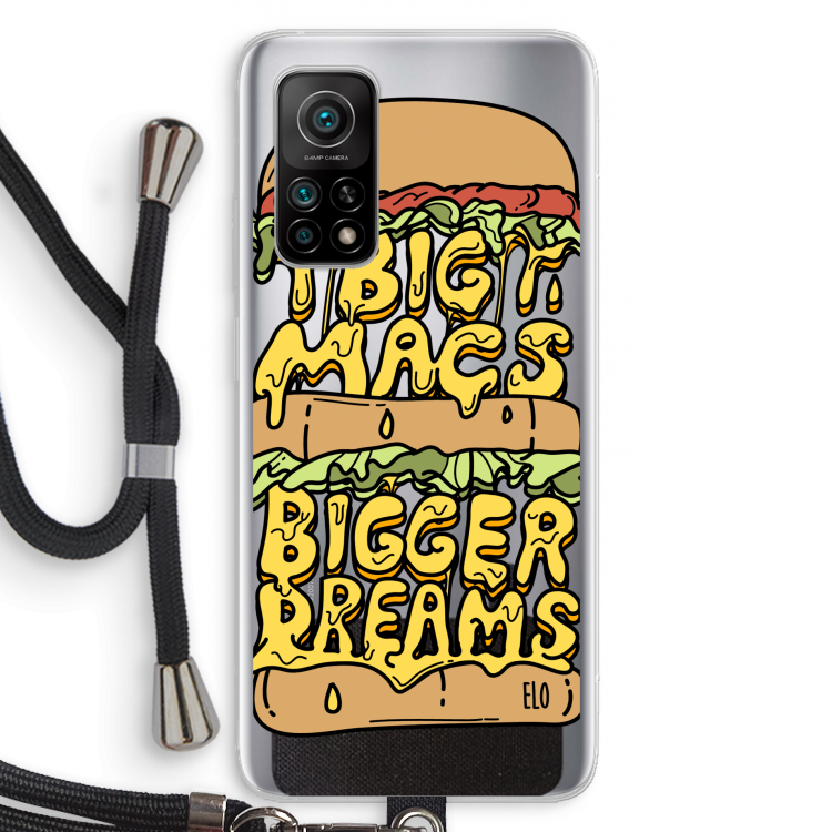 Big Macs Bigger Dreams: Xiaomi Mi 10T 5G Transparant Hoesje met koord