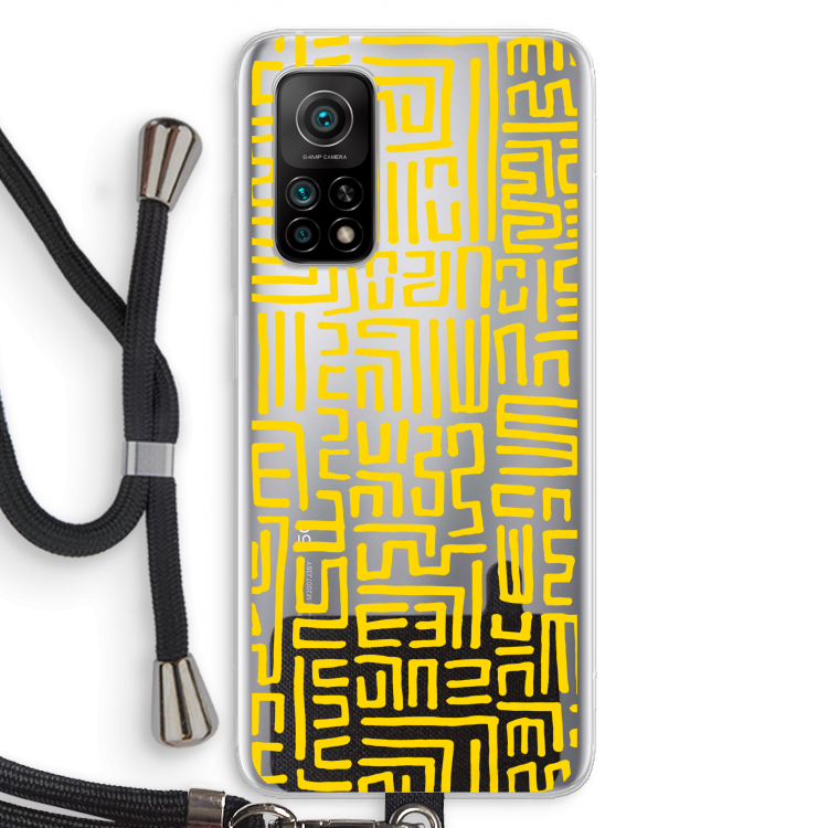 Majorelle Blue Print: Xiaomi Mi 10T 5G Transparant Hoesje met koord