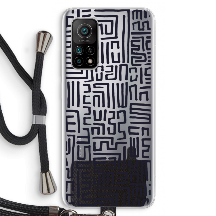 Moroccan Print: Xiaomi Mi 10T 5G Transparant Hoesje met koord