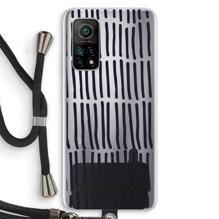 Moroccan stripes: Xiaomi Mi 10T 5G Transparant Hoesje met koord