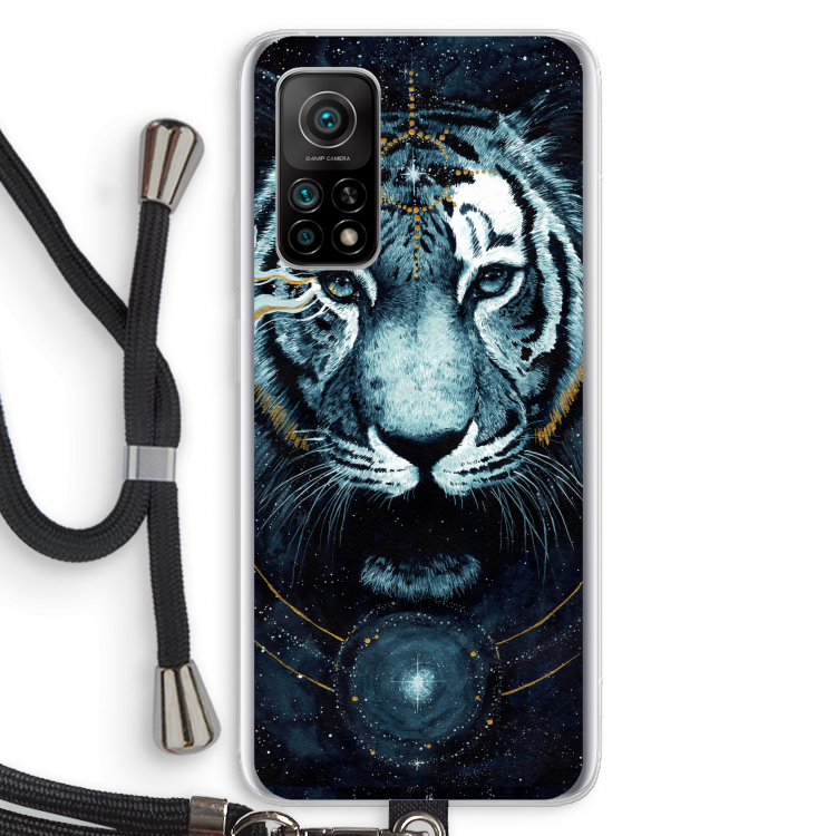 Darkness Tiger: Xiaomi Mi 10T 5G Transparant Hoesje met koord