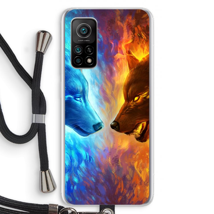 Fire & Ice: Xiaomi Mi 10T 5G Transparant Hoesje met koord