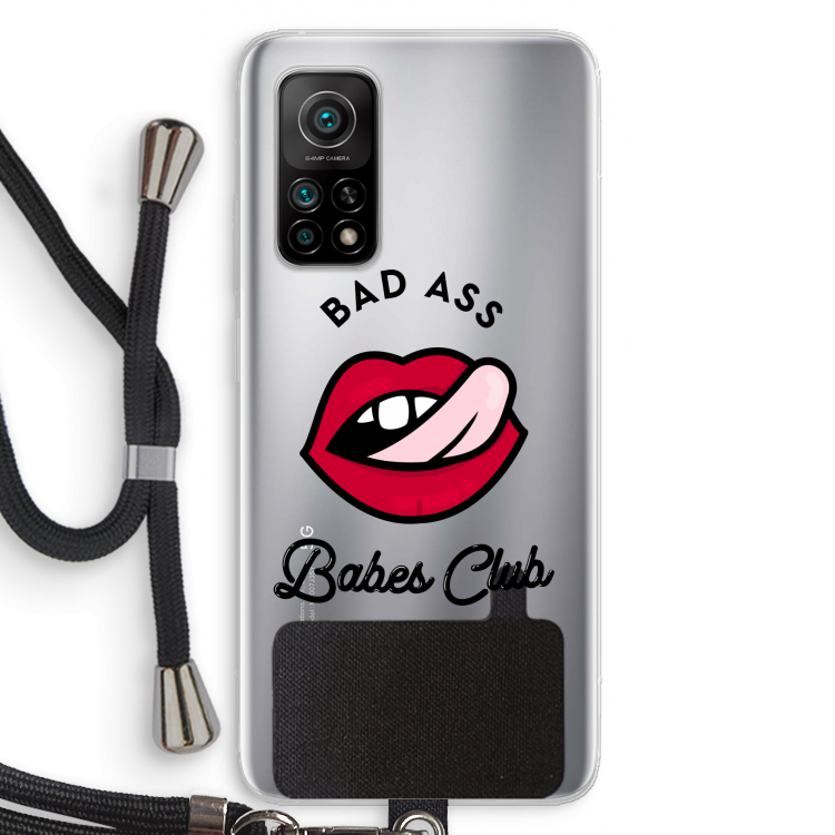 Badass Babes Club: Xiaomi Mi 10T 5G Transparant Hoesje met koord