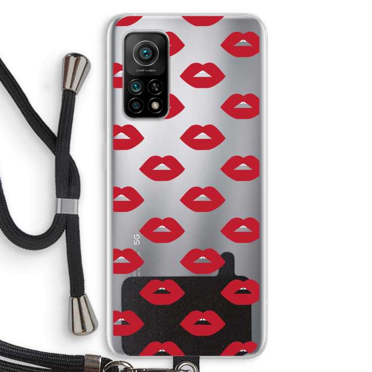 Lips: Xiaomi Mi 10T 5G Transparant Hoesje met koord