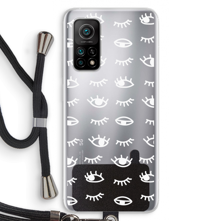 Eye pattern #3: Xiaomi Mi 10T 5G Transparant Hoesje met koord