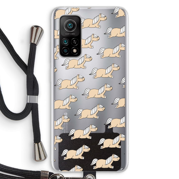 Ponys: Xiaomi Mi 10T 5G Transparant Hoesje met koord