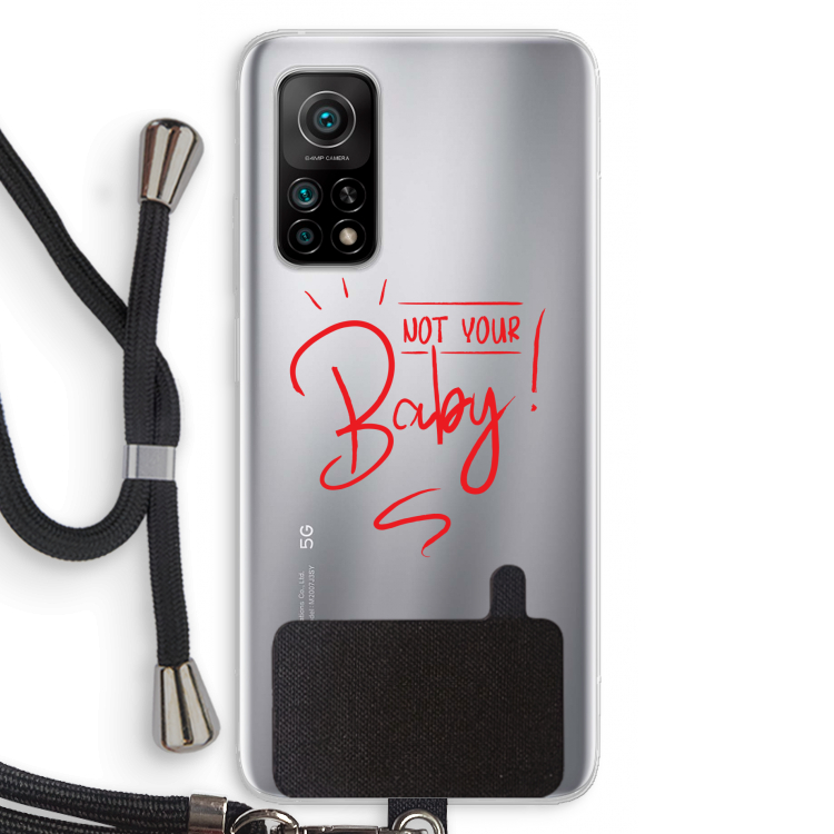 Not Your Baby: Xiaomi Mi 10T 5G Transparant Hoesje met koord