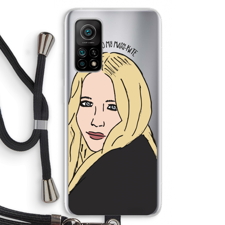 Mary Kate: Xiaomi Mi 10T 5G Transparant Hoesje met koord