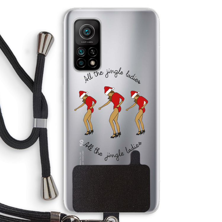 Jingle Ladies: Xiaomi Mi 10T 5G Transparant Hoesje met koord