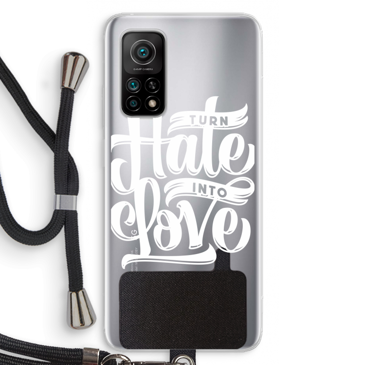 Turn hate into love: Xiaomi Mi 10T 5G Transparant Hoesje met koord