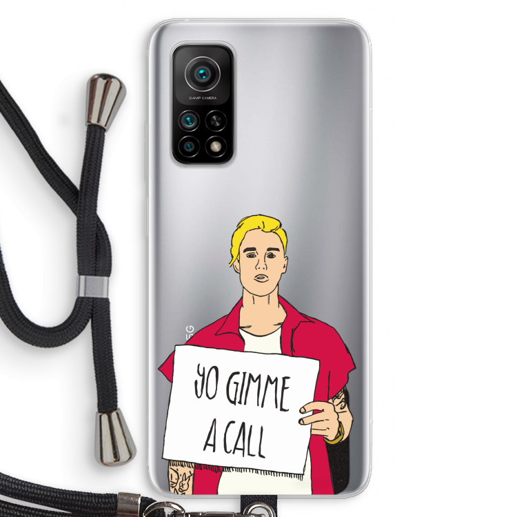 Gimme a call: Xiaomi Mi 10T 5G Transparant Hoesje met koord