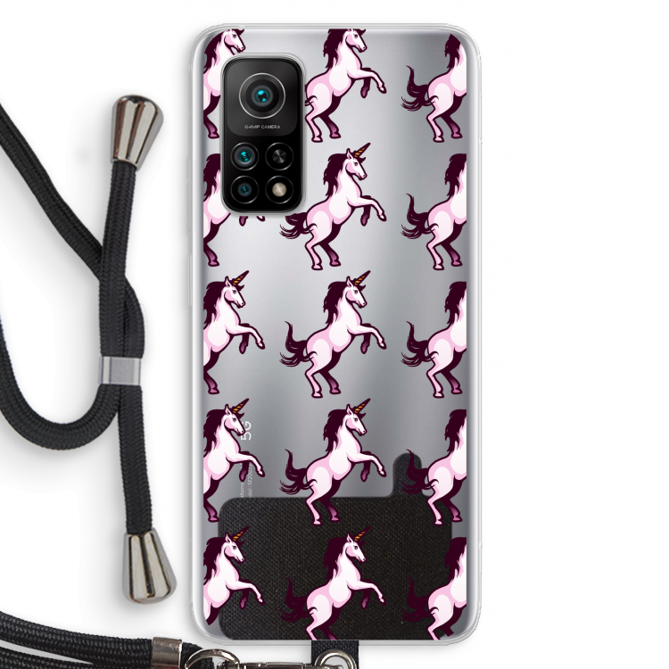 Musketon Unicorn: Xiaomi Mi 10T 5G Transparant Hoesje met koord