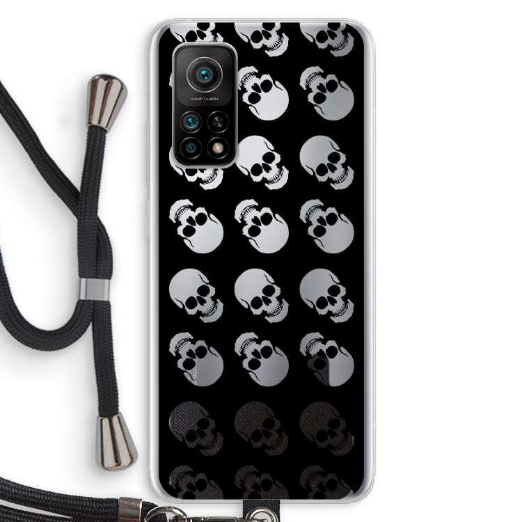 Musketon Skulls: Xiaomi Mi 10T 5G Transparant Hoesje met koord