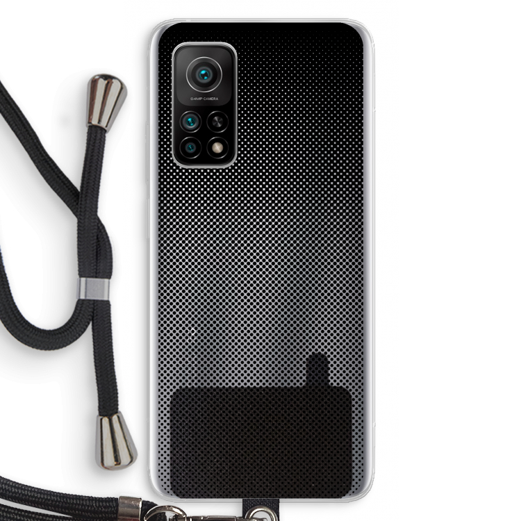Musketon Halftone: Xiaomi Mi 10T 5G Transparant Hoesje met koord