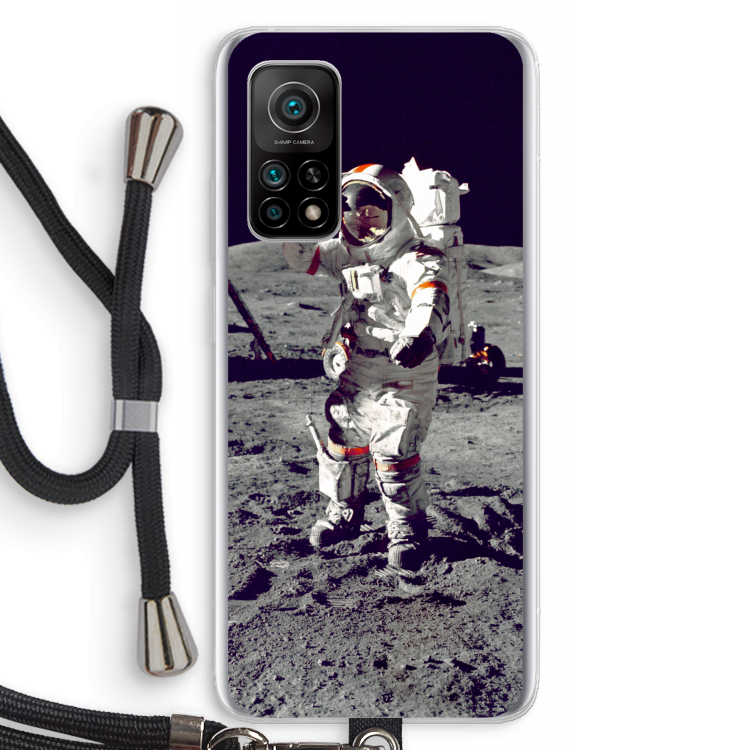 Spaceman: Xiaomi Mi 10T 5G Transparant Hoesje met koord