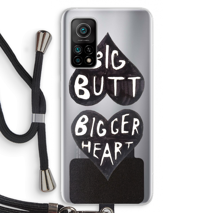 Big butt bigger heart: Xiaomi Mi 10T 5G Transparant Hoesje met koord