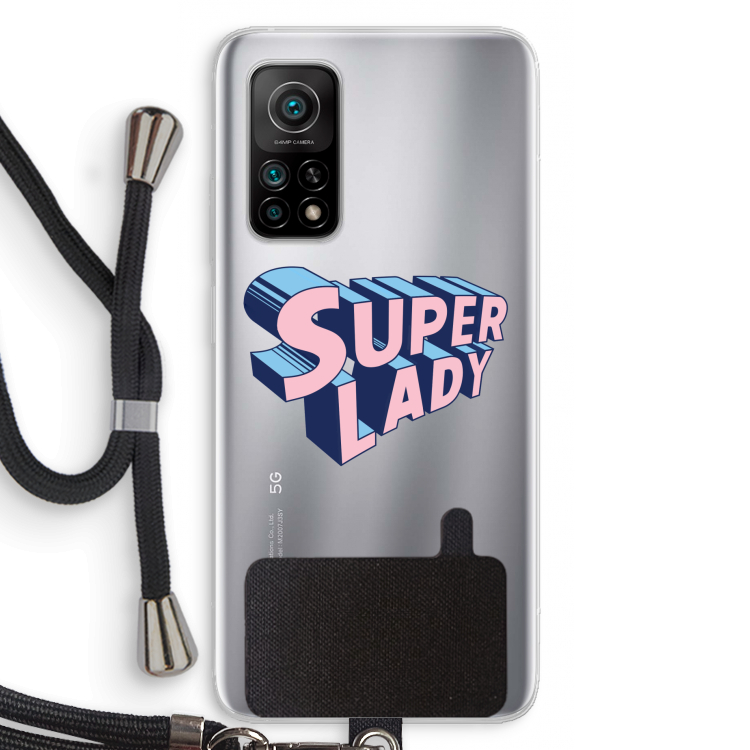 Superlady: Xiaomi Mi 10T 5G Transparant Hoesje met koord