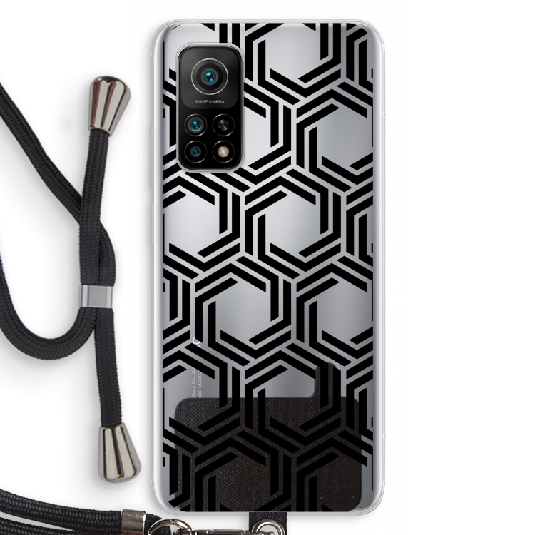 Geometrisch patroon: Xiaomi Mi 10T 5G Transparant Hoesje met koord