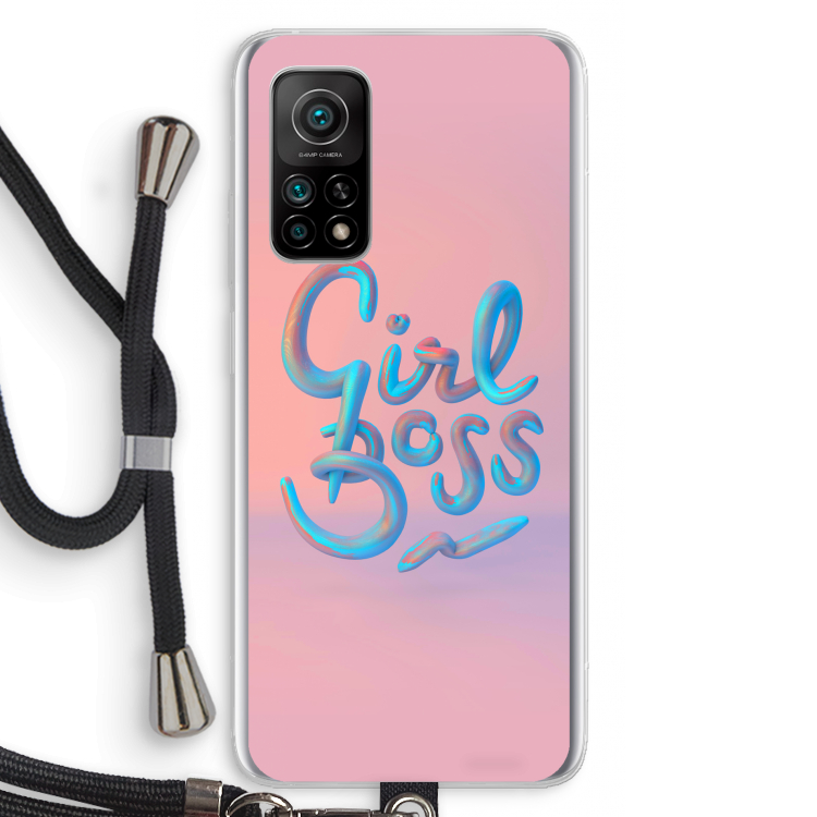 Girl boss: Xiaomi Mi 10T 5G Transparant Hoesje met koord
