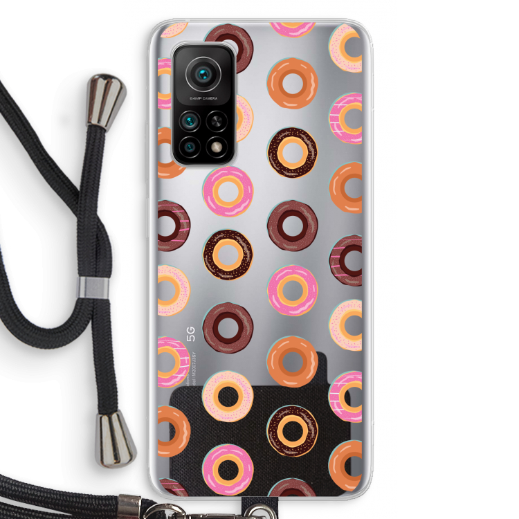 Donuts: Xiaomi Mi 10T 5G Transparant Hoesje met koord