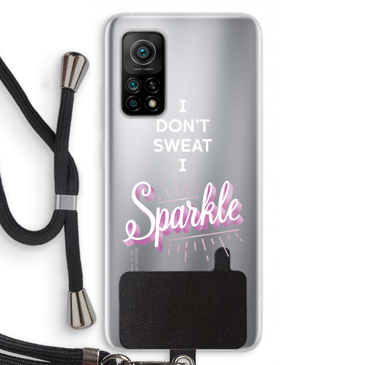 Sparkle quote: Xiaomi Mi 10T 5G Transparant Hoesje met koord
