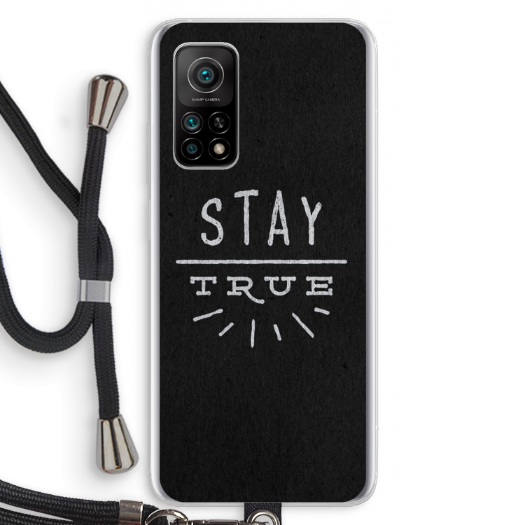 Stay true: Xiaomi Mi 10T 5G Transparant Hoesje met koord
