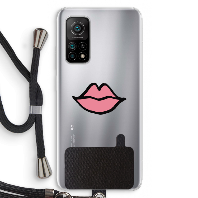 Kusje: Xiaomi Mi 10T 5G Transparant Hoesje met koord