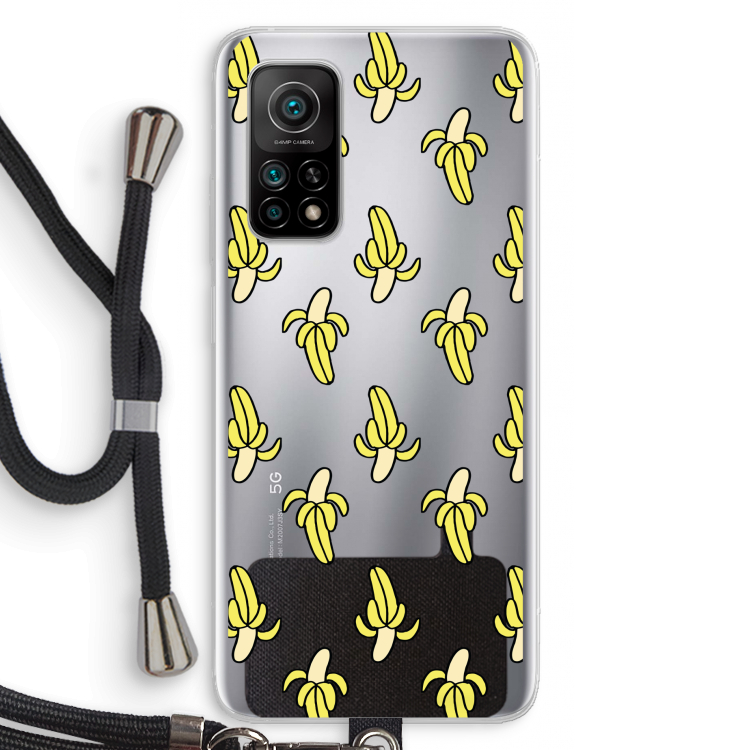 Bananas: Xiaomi Mi 10T 5G Transparant Hoesje met koord