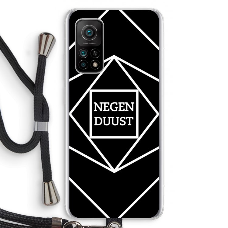Negenduust geometrisch: Xiaomi Mi 10T 5G Transparant Hoesje met koord