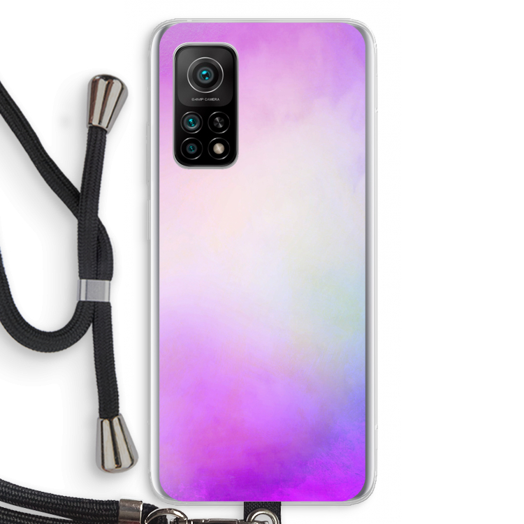 Clouds pastel: Xiaomi Mi 10T 5G Transparant Hoesje met koord