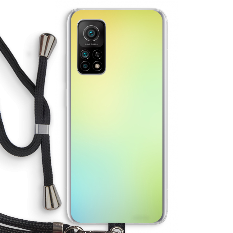 Minty mist pastel: Xiaomi Mi 10T 5G Transparant Hoesje met koord