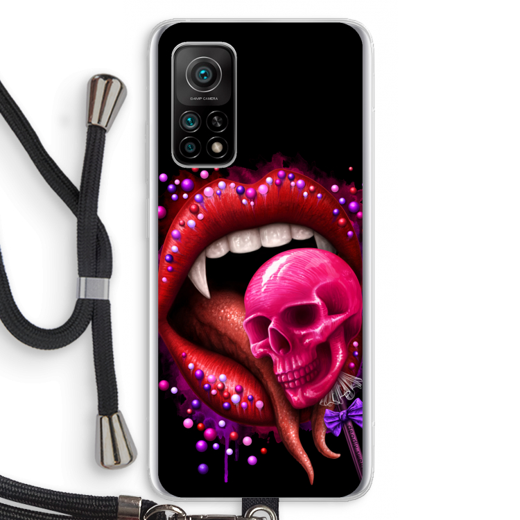 Dodelijk zoet: Xiaomi Mi 10T 5G Transparant Hoesje met koord