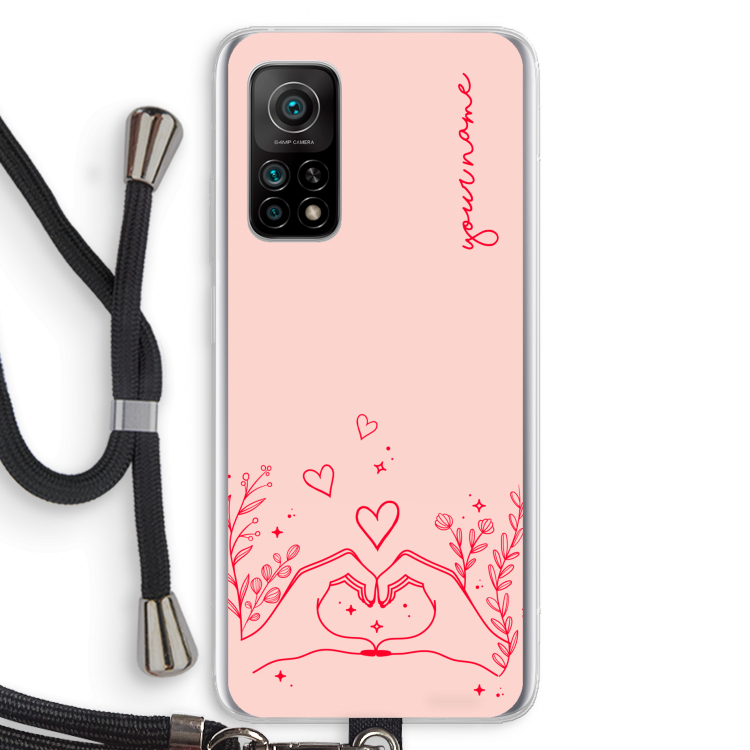 Love is in the air: Xiaomi Mi 10T 5G Transparant Hoesje met koord