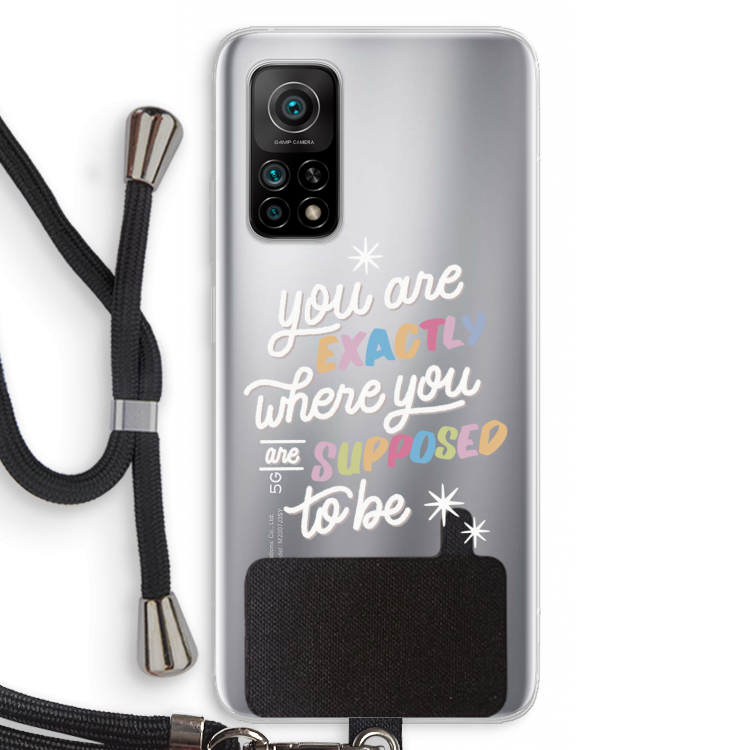 Right Place: Xiaomi Mi 10T 5G Transparant Hoesje met koord