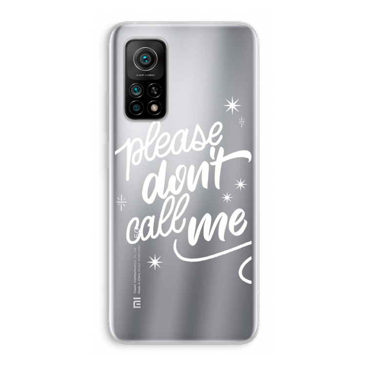 Don't call: Xiaomi Mi 10T 5G Transparant Hoesje