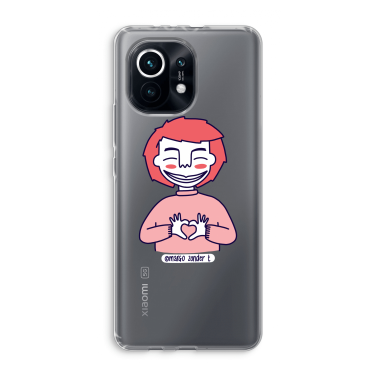 Hartje: Xiaomi Mi 11 Transparant Hoesje