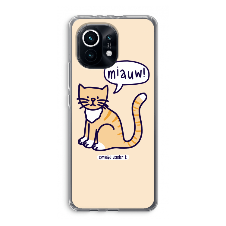 Miauw: Xiaomi Mi 11 Transparant Hoesje