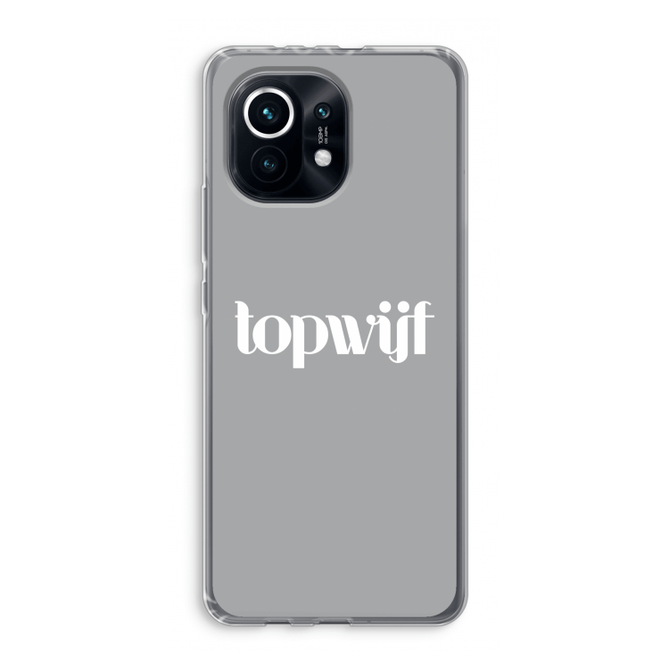 Topwijf Grijs Wit: Xiaomi Mi 11 Transparant Hoesje