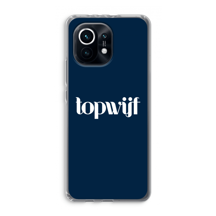 Topwijf Navy: Xiaomi Mi 11 Transparant Hoesje