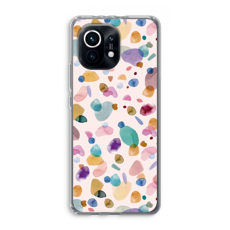 Terrazzo Memphis Pink: Xiaomi Mi 11 Transparant Hoesje