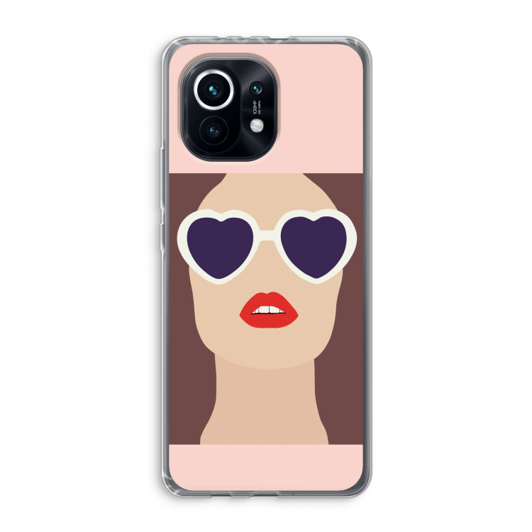 Red lips: Xiaomi Mi 11 Transparant Hoesje
