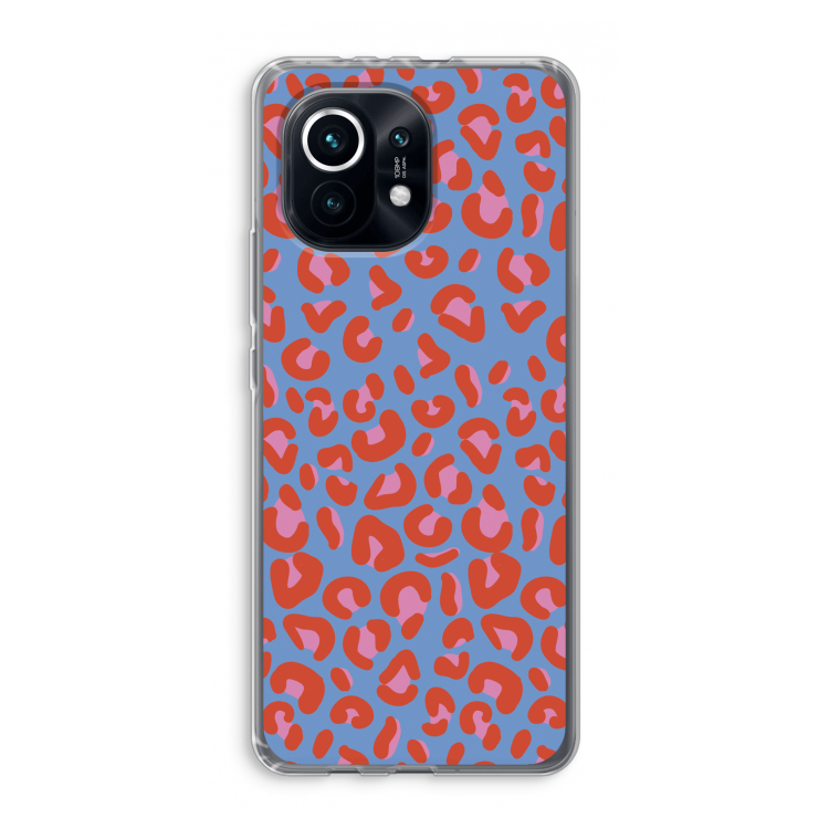 Leopard blue: Xiaomi Mi 11 Transparant Hoesje