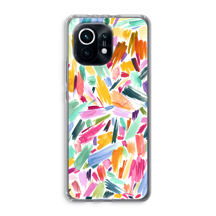 Watercolor Brushstrokes: Xiaomi Mi 11 Transparant Hoesje