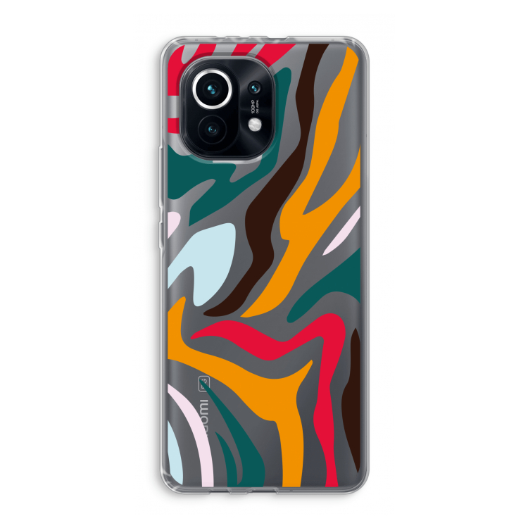 Colored Zebra: Xiaomi Mi 11 Transparant Hoesje