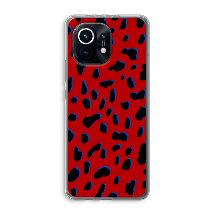 Red Leopard: Xiaomi Mi 11 Transparant Hoesje