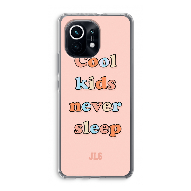 Cool Kids Never Sleep: Xiaomi Mi 11 Transparant Hoesje