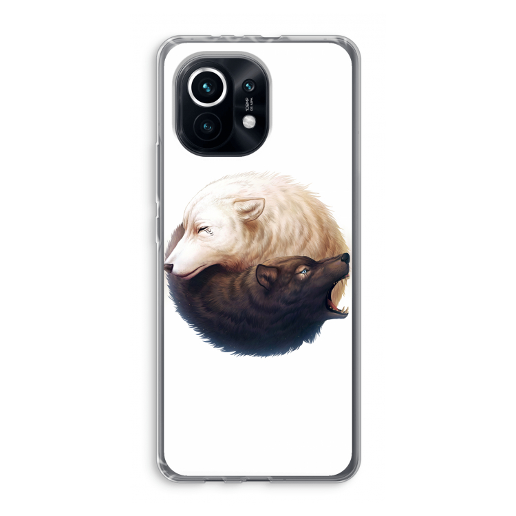 Yin Yang Wolves: Xiaomi Mi 11 Transparant Hoesje