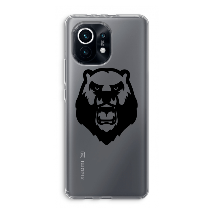 Angry Bear (black): Xiaomi Mi 11 Transparant Hoesje